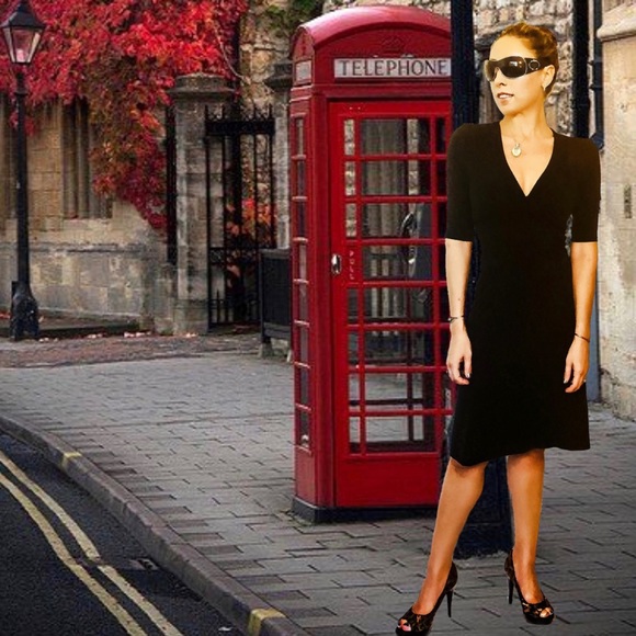 💋 3/$40 BCBG 3/4 Sleeve|Midi LBD - Picture 3 of 8